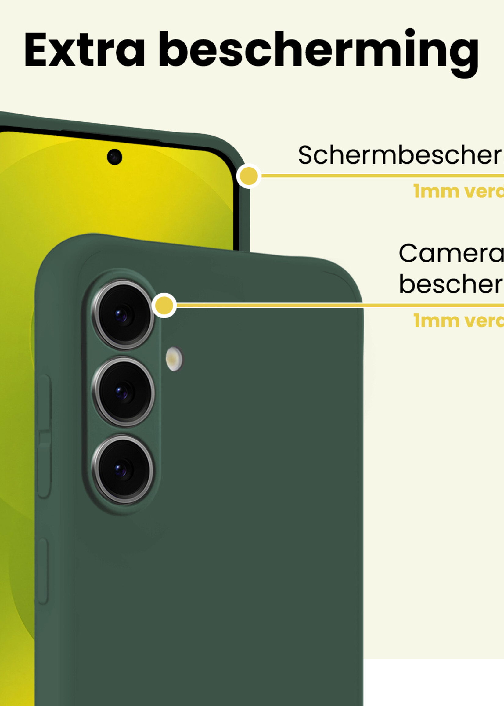 LUQ LUQ Samsung Galaxy S25 Plus Hoesje Siliconen - Donkergroen - 2 PACK