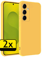 LUQ LUQ Samsung Galaxy S25 Plus Hoesje Siliconen - Geel - 2 PACK