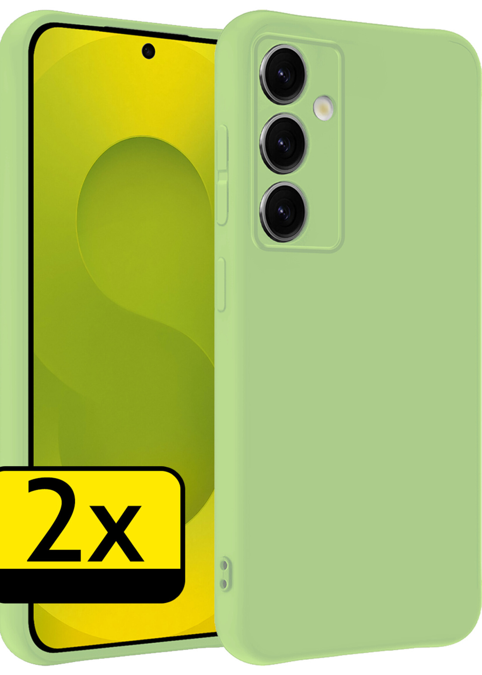 LUQ LUQ Samsung Galaxy S25 Plus Hoesje Siliconen - Groen - 2 PACK