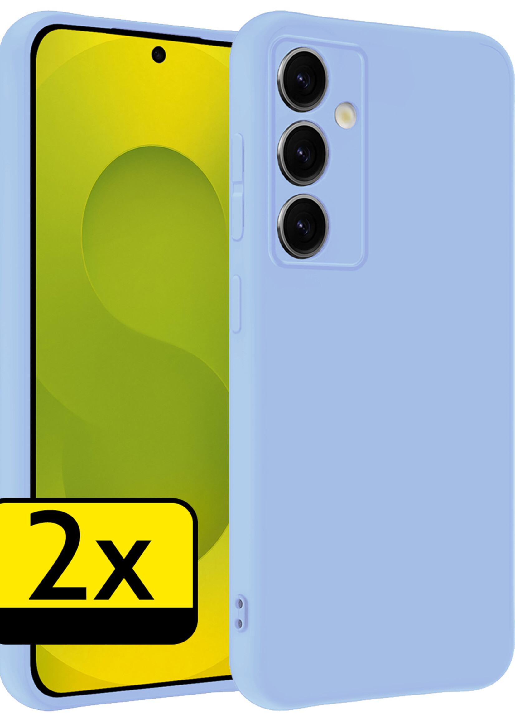 LUQ LUQ Samsung Galaxy S25 Plus Hoesje Siliconen - Lichtblauw - 2 PACK