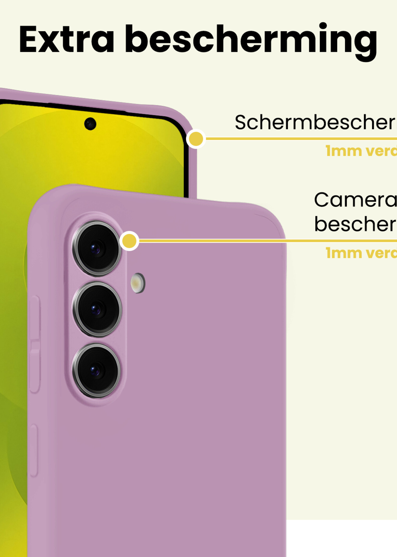 LUQ LUQ Samsung Galaxy S25 Plus Hoesje Siliconen - Lila - 2 PACK