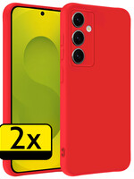 LUQ LUQ Samsung Galaxy S25 Plus Hoesje Siliconen - Rood - 2 PACK