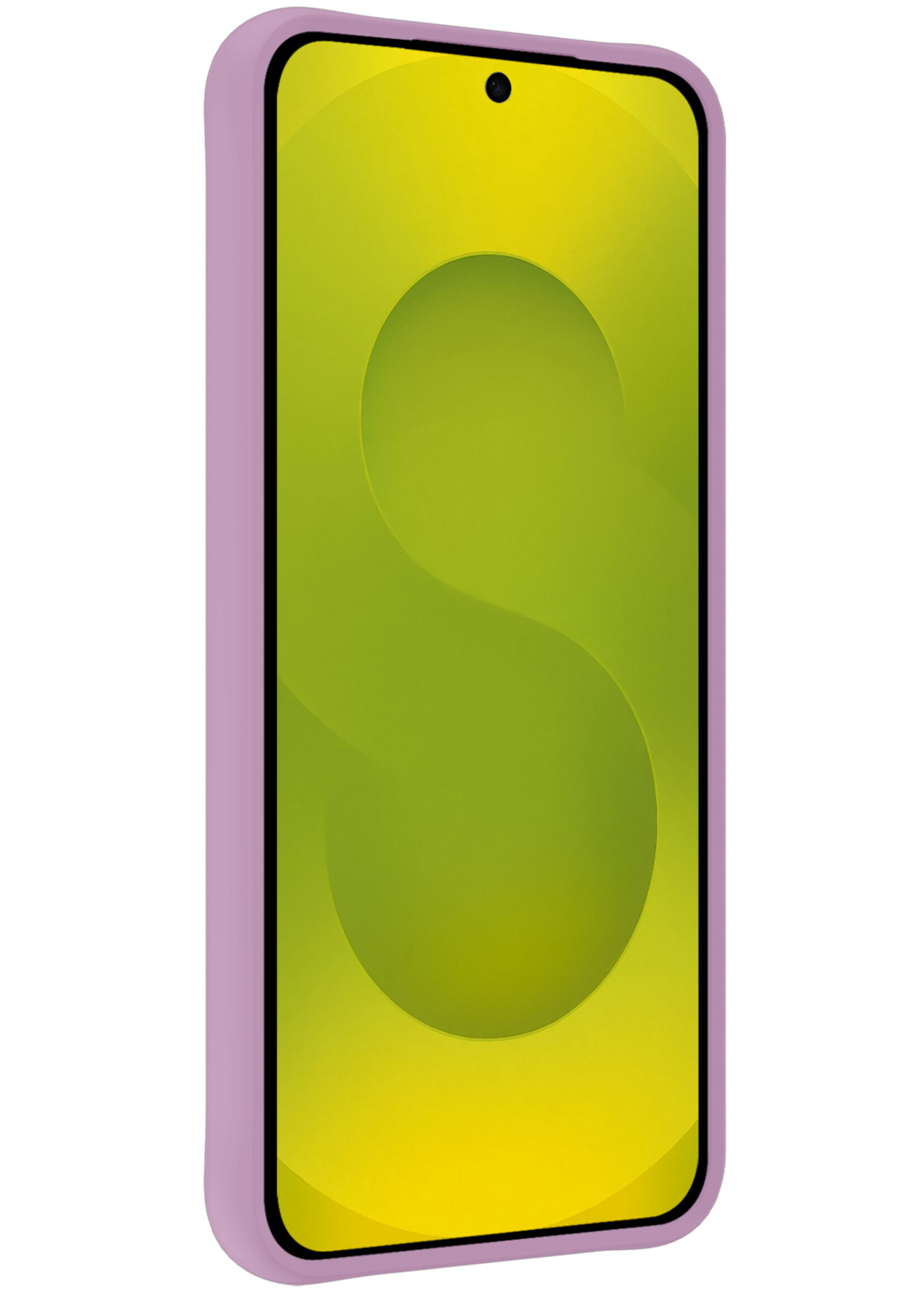 LUQ LUQ Samsung Galaxy S25 Plus Hoesje Siliconen Met Screenprotector - Lila