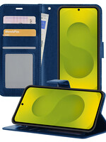LUQ LUQ Samsung Galaxy S25 Plus Hoesje Bookcase - Donkerblauw