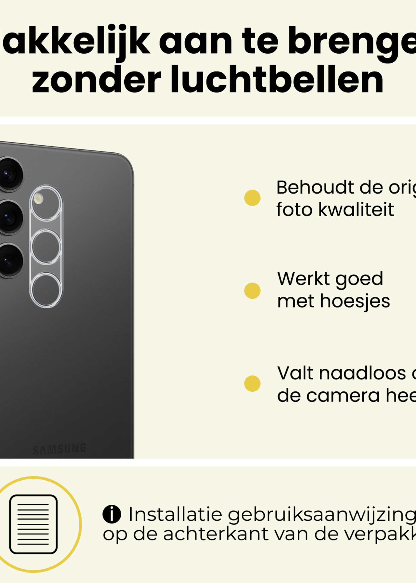 LUQ LUQ Samsung Galaxy S25 Camera Screenprotector - 2 PACK