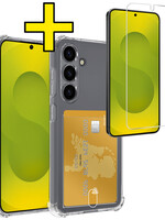 LUQ LUQ Samsung Galaxy S25 Plus Hoesje Pashouder Met Screenprotector