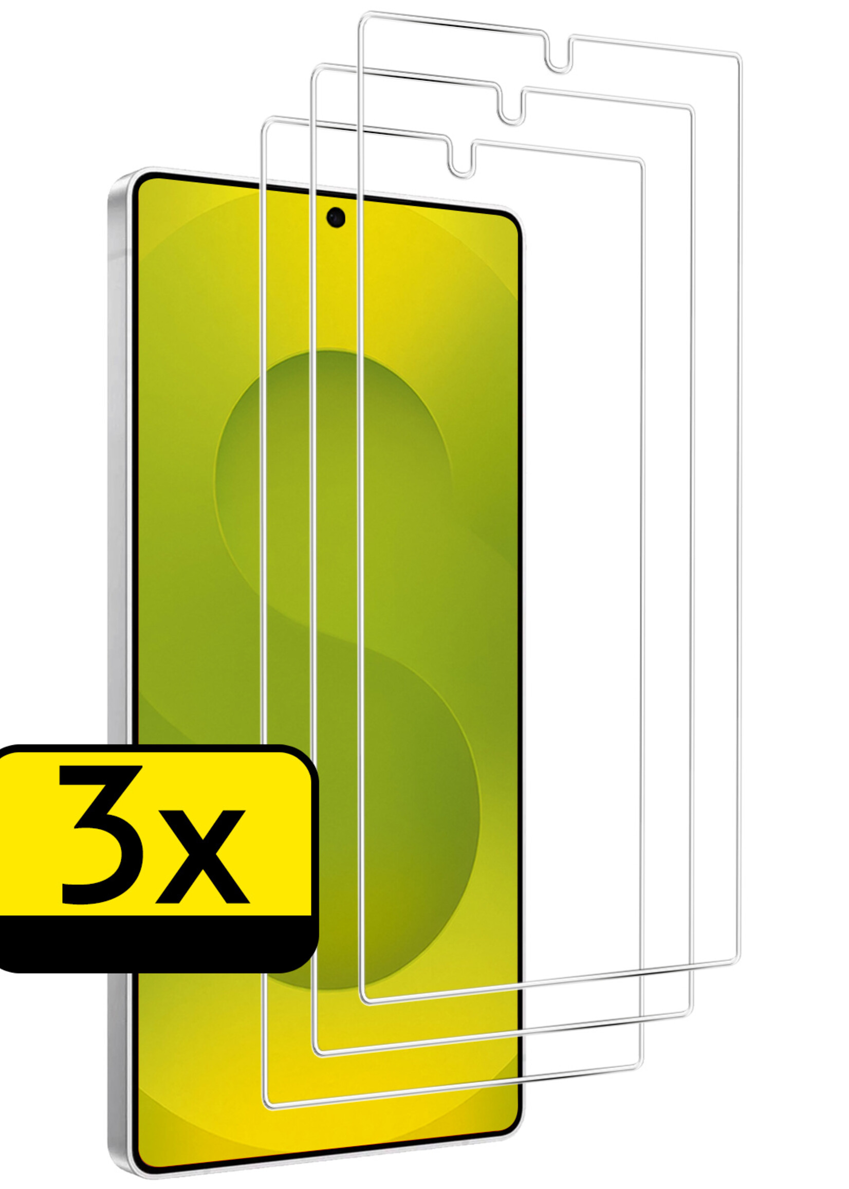 LUQ LUQ Samsung Galaxy S25 Ultra Screenprotector Glas - 3 PACK