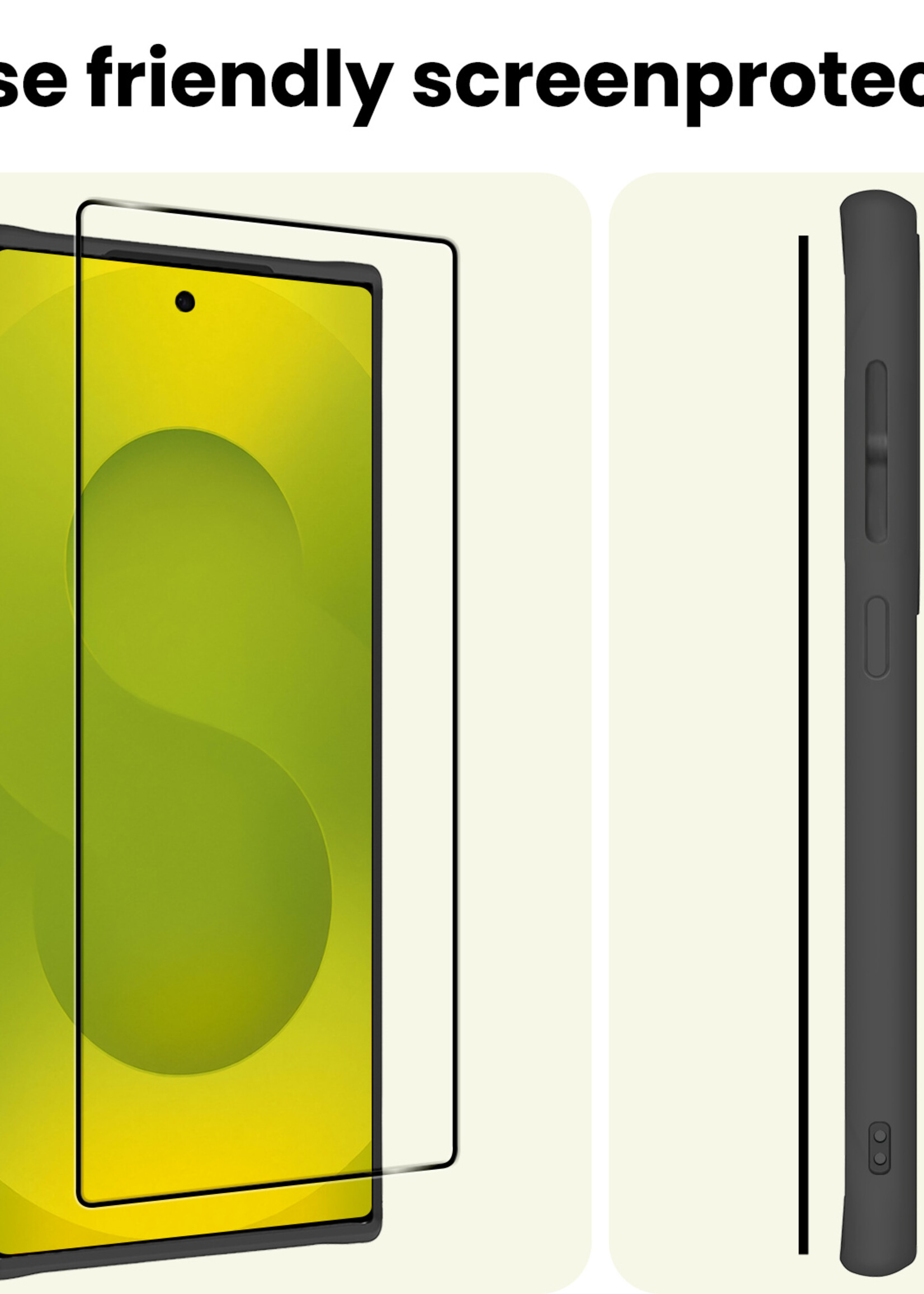 LUQ LUQ Samsung Galaxy S25 Ultra Screenprotector Glas Full Cover