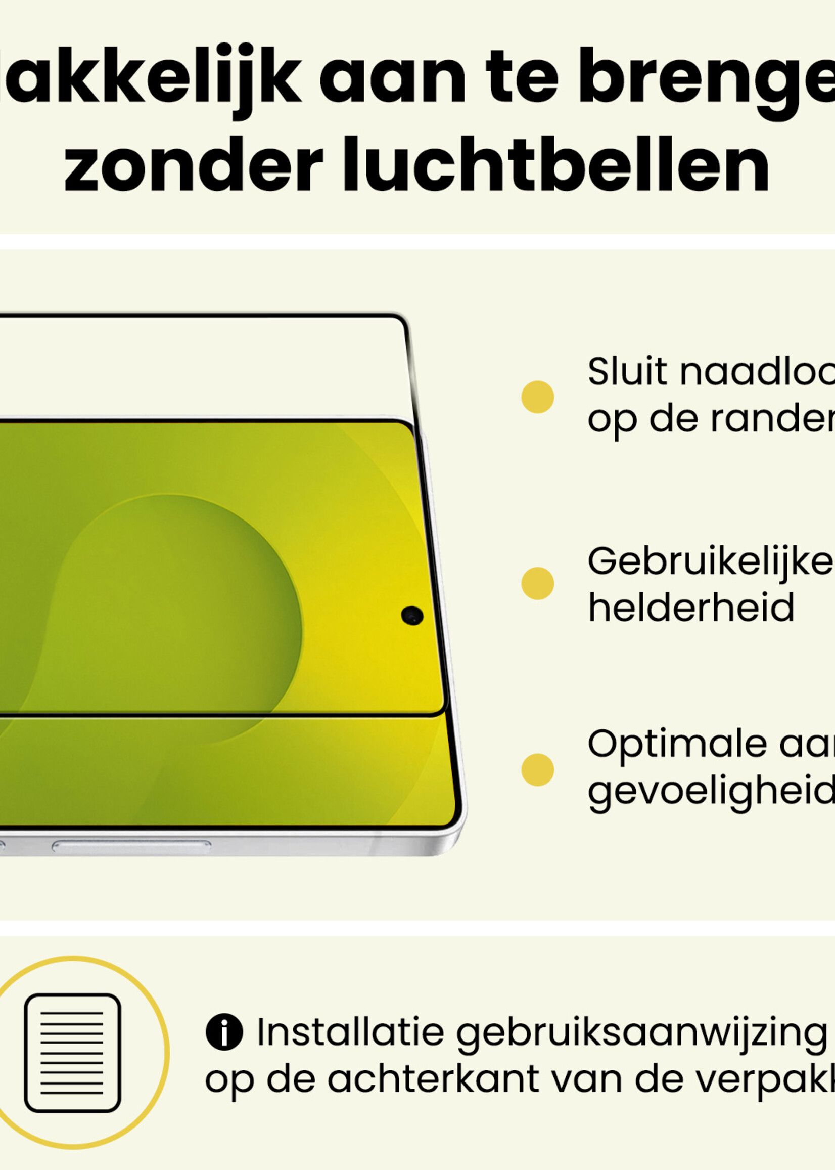 LUQ LUQ Samsung Galaxy S25 Ultra Screenprotector Glas Full Cover - 2 PACK