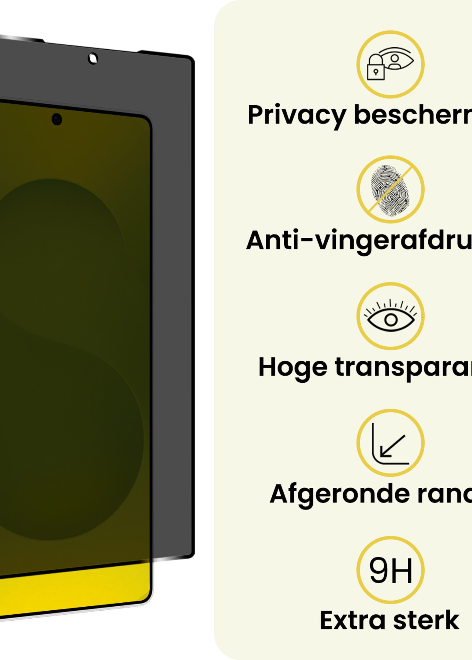 LUQ LUQ Samsung Galaxy S25 Ultra Screenprotector Glas Privacy - 2 PACK