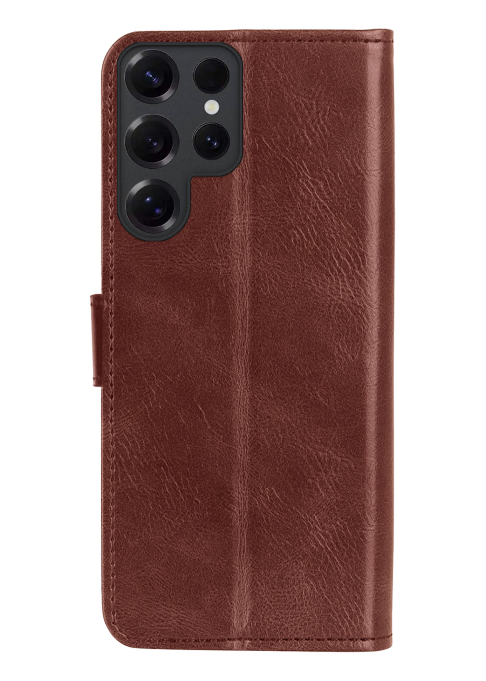 LUQ LUQ Samsung Galaxy S25 Ultra Hoesje Bookcase - Bruin