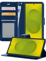 LUQ LUQ Samsung Galaxy S25 Ultra Hoesje Bookcase - Donkerblauw