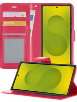 LUQ LUQ Samsung Galaxy S25 Ultra Hoesje Bookcase - Donkerroze