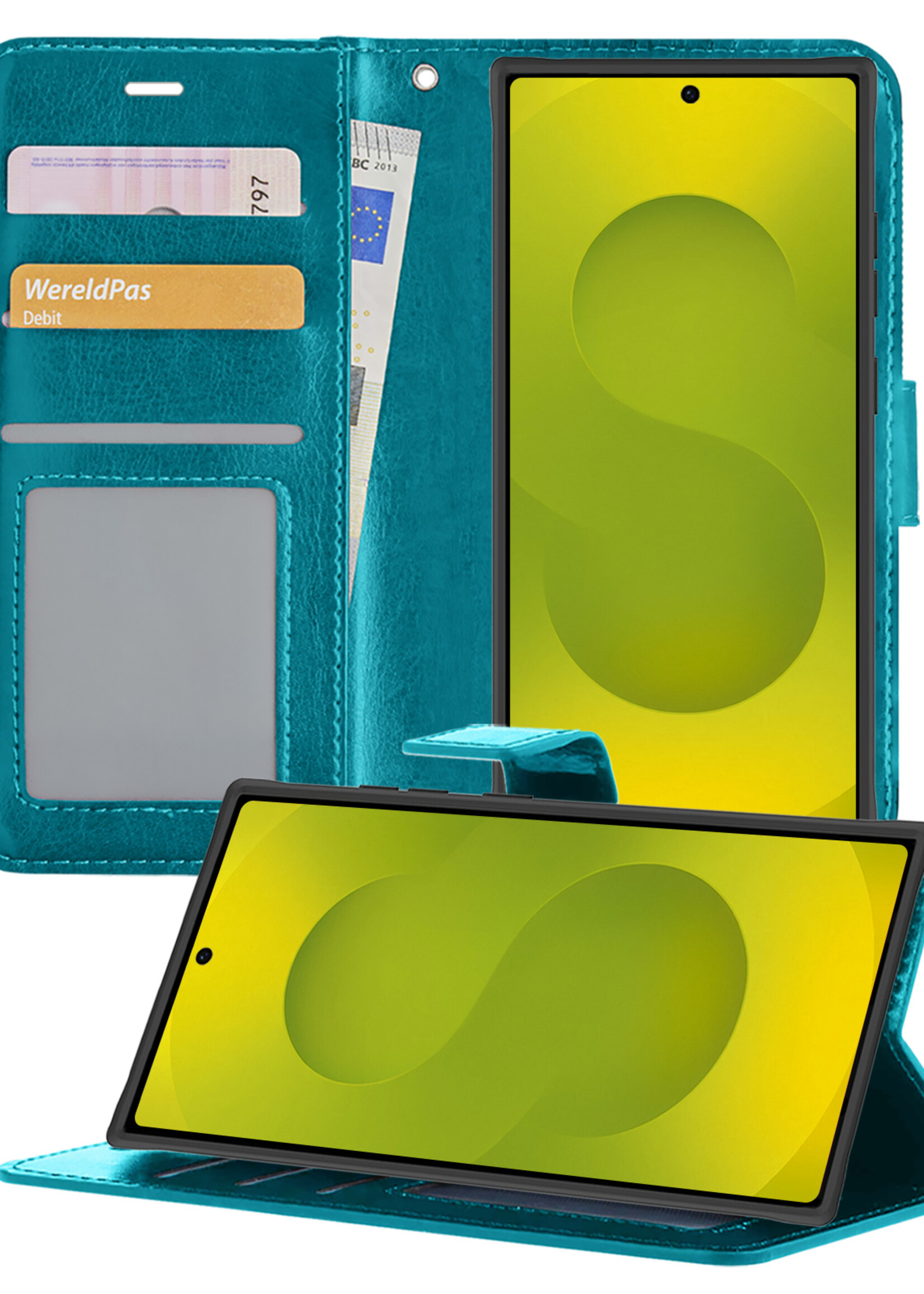 LUQ LUQ Samsung Galaxy S25 Ultra Hoesje Bookcase - Turquoise