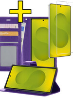LUQ LUQ Samsung Galaxy S25 Ultra Hoesje Bookcase Met Screenprotector - Paars