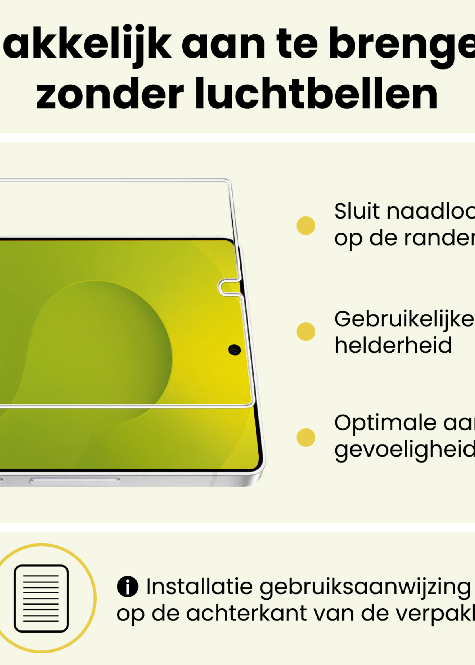 LUQ LUQ Samsung Galaxy S25 Ultra Hoesje Bookcase Met 2x Screenprotector - Bruin