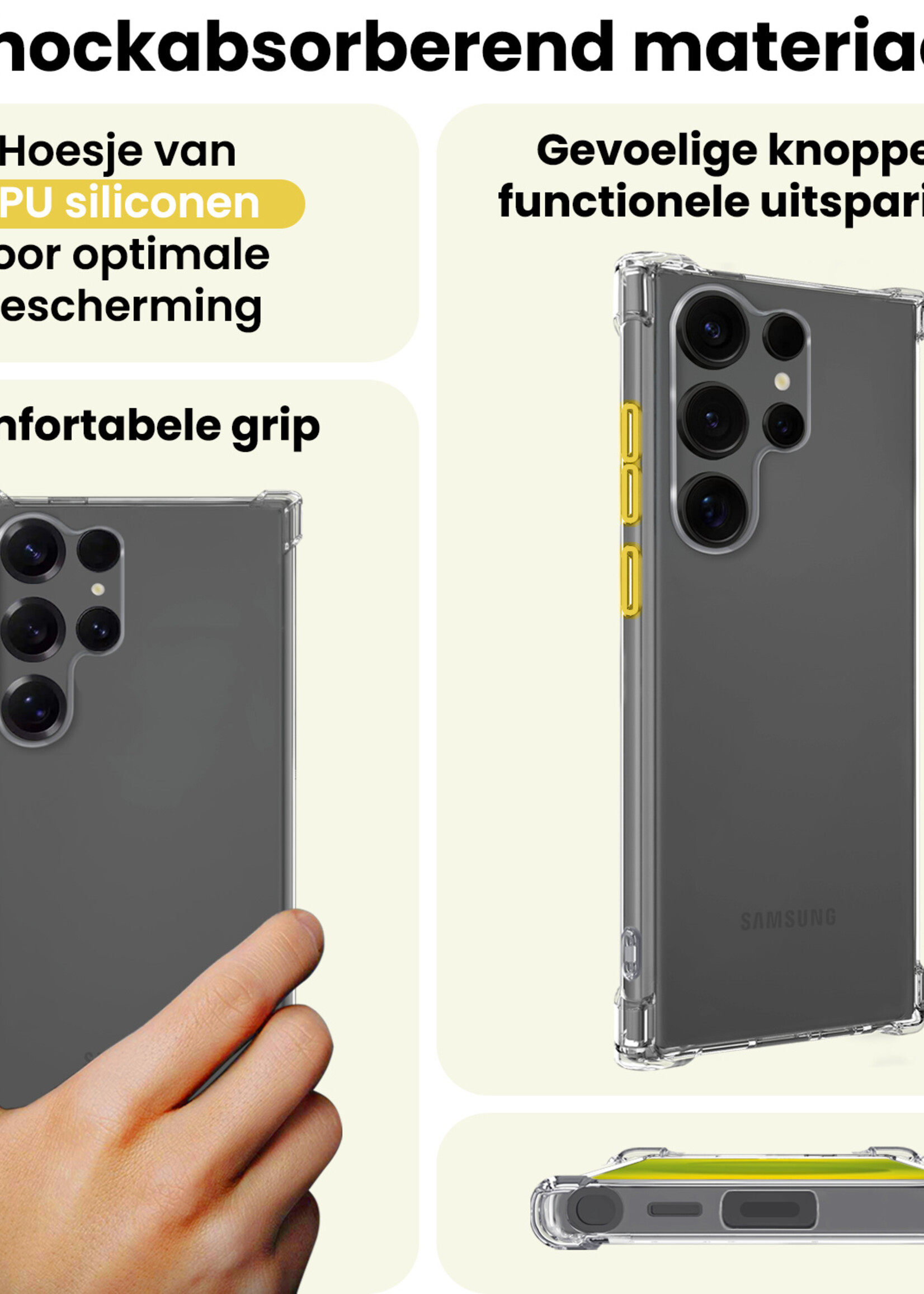 LUQ LUQ Samsung Galaxy S25 Ultra Hoesje Shockproof - Transparant