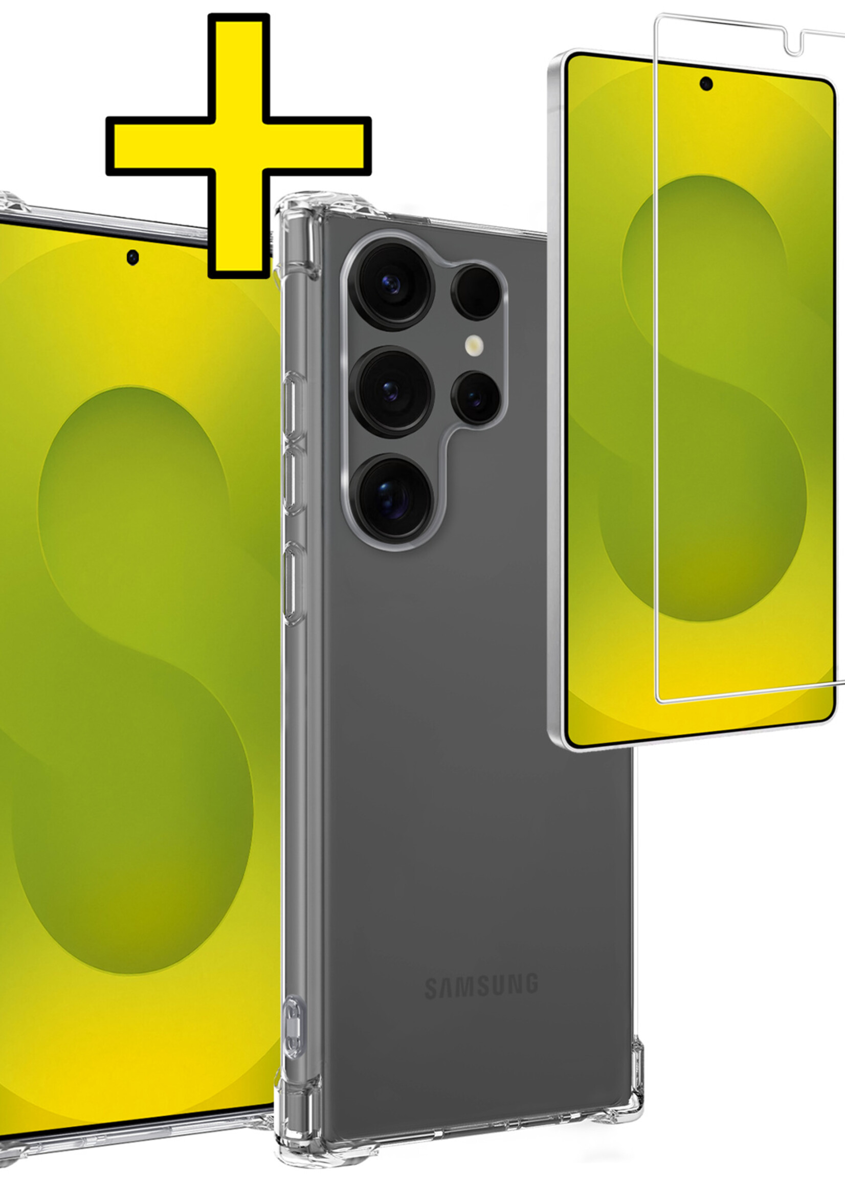 LUQ LUQ Samsung Galaxy S25 Ultra Hoesje Shockproof Met Screenprotector