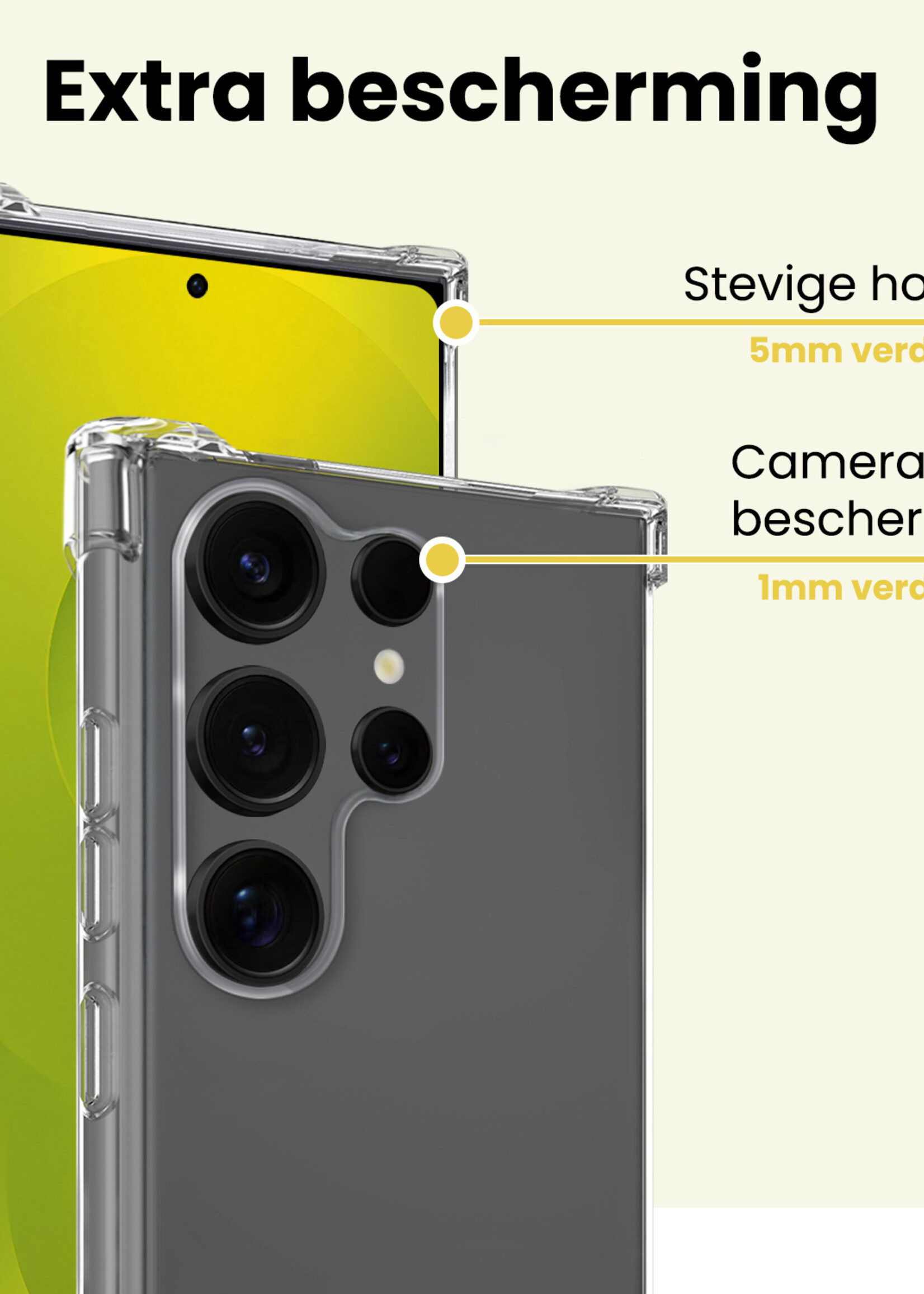 LUQ LUQ Samsung Galaxy S25 Ultra Hoesje Shockproof Met Screenprotector