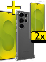 LUQ LUQ Samsung Galaxy S25 Ultra Hoesje Shockproof Met 2x Screenprotector
