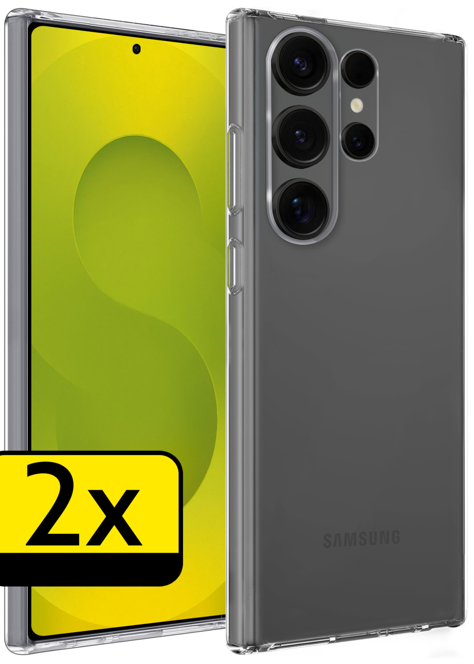 LUQ LUQ Samsung Galaxy S25 Ultra Hoesje Siliconen - Transparant - 2 PACK