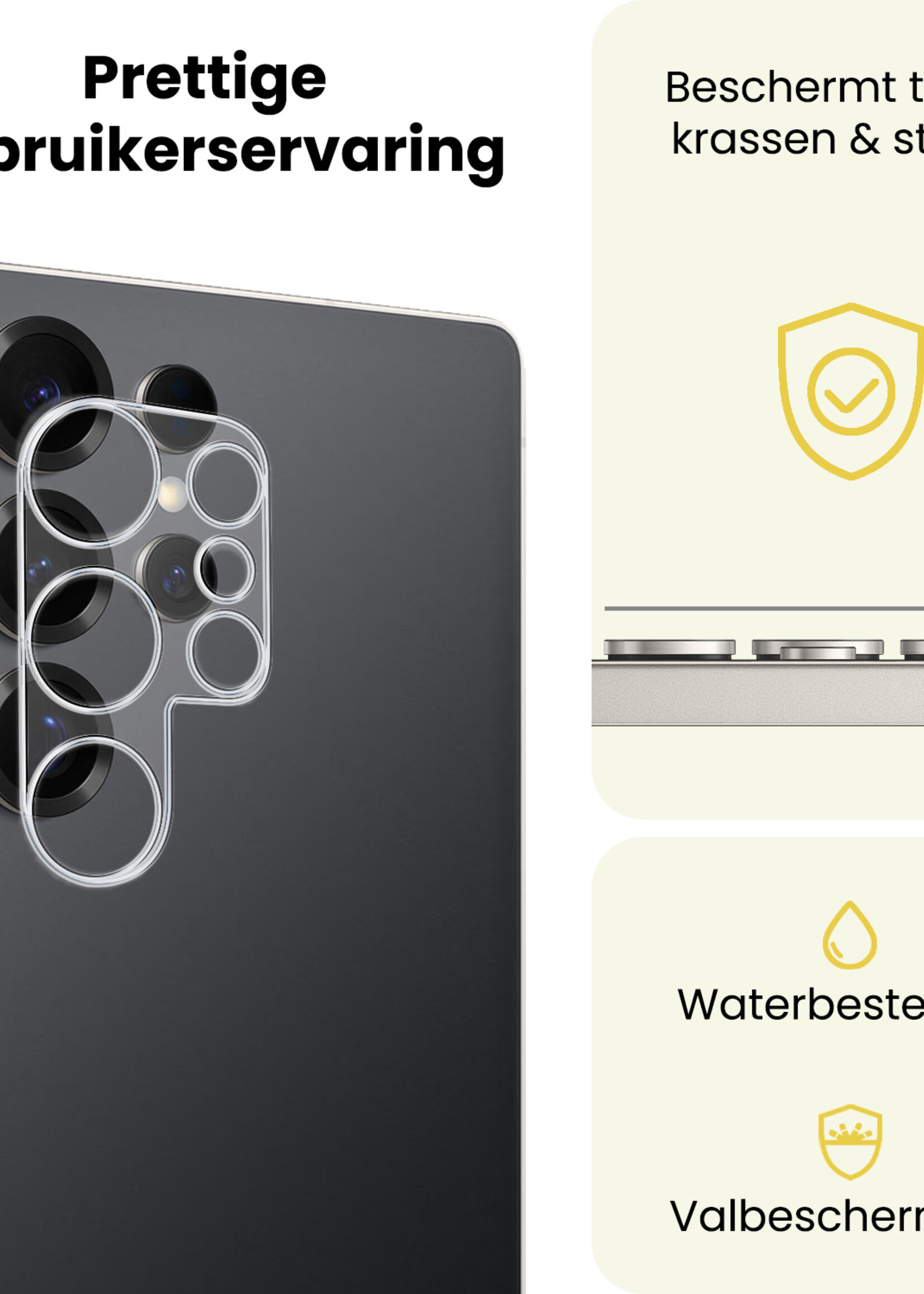 LUQ LUQ Samsung Galaxy S25 Ultra Camera Screenprotector - 3 PACK