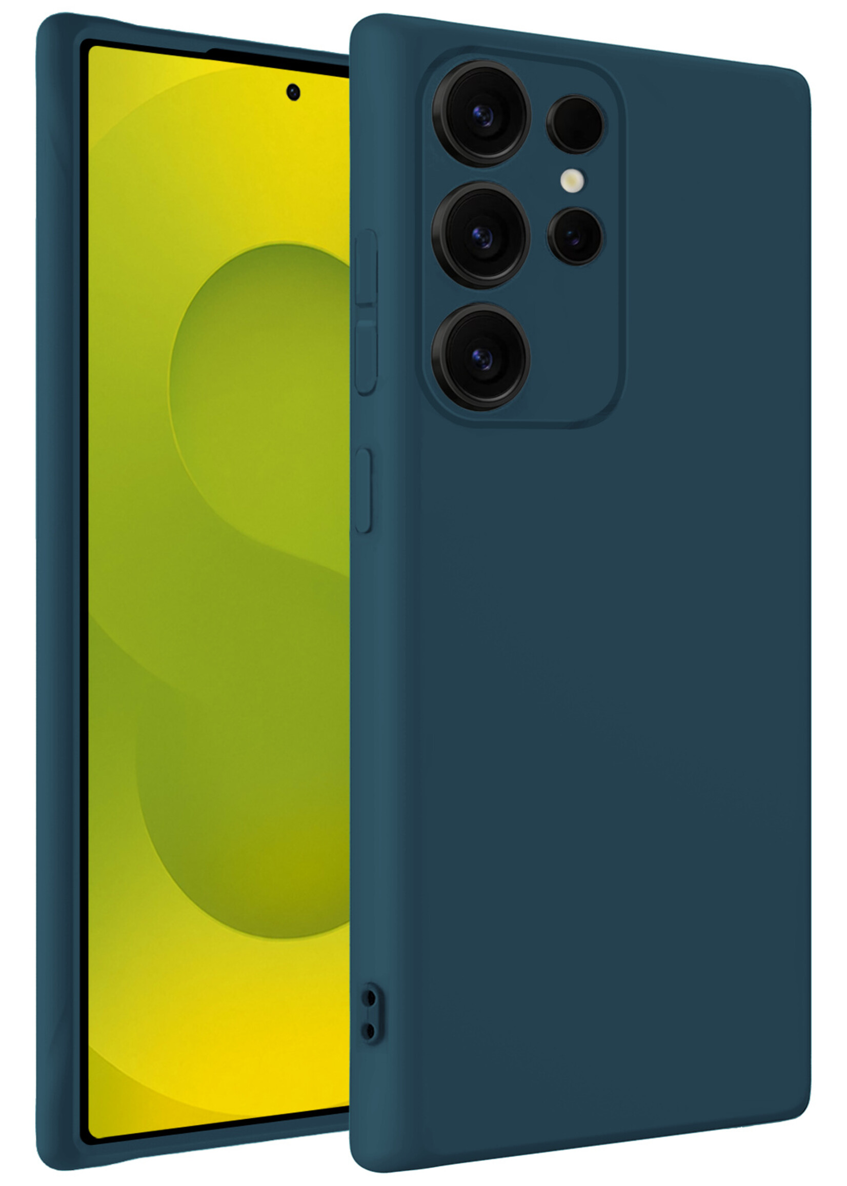 LUQ LUQ Samsung Galaxy S25 Ultra Hoesje Siliconen - Donkerblauw