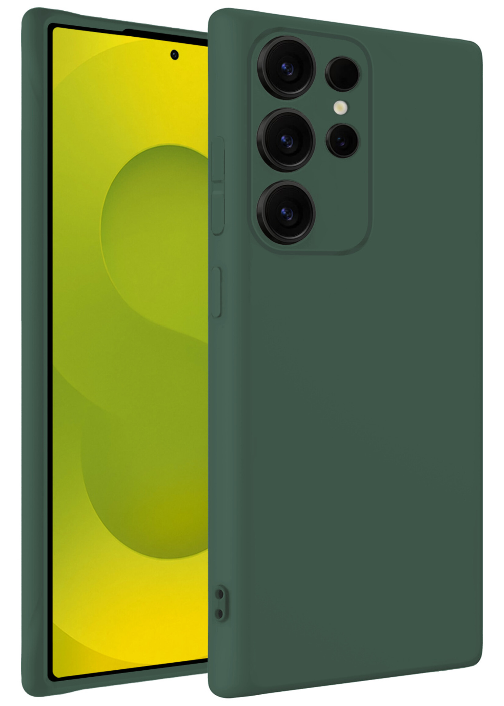 LUQ LUQ Samsung Galaxy S25 Ultra Hoesje Siliconen - Donkergroen