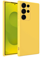 LUQ LUQ Samsung Galaxy S25 Ultra Hoesje Siliconen - Geel