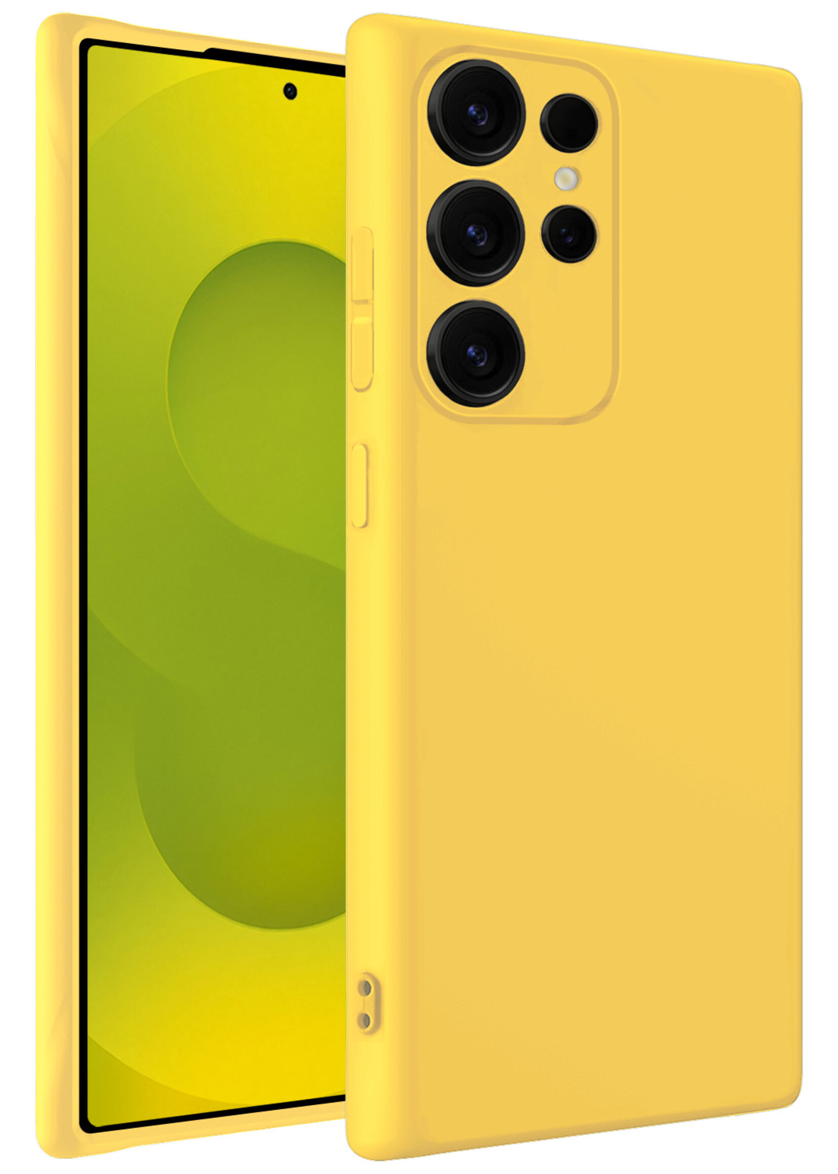 LUQ LUQ Samsung Galaxy S25 Ultra Hoesje Siliconen - Geel