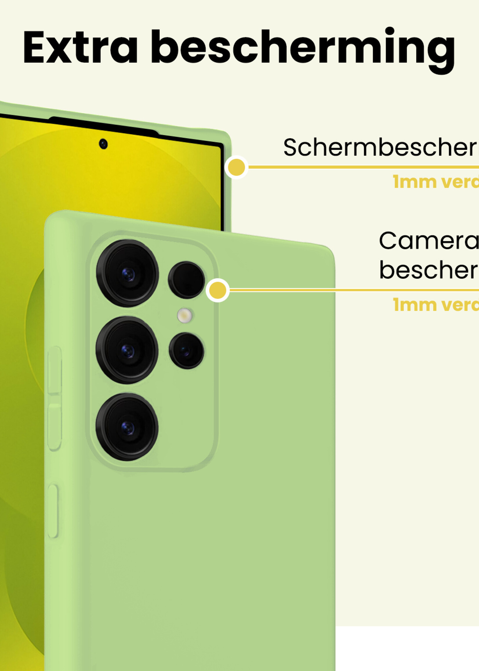 LUQ LUQ Samsung Galaxy S25 Ultra Hoesje Siliconen - Groen