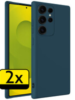 LUQ LUQ Samsung Galaxy S25 Ultra Hoesje Siliconen - Donkerblauw - 2 PACK