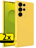 LUQ LUQ Samsung Galaxy S25 Ultra Hoesje Siliconen - Geel - 2 PACK
