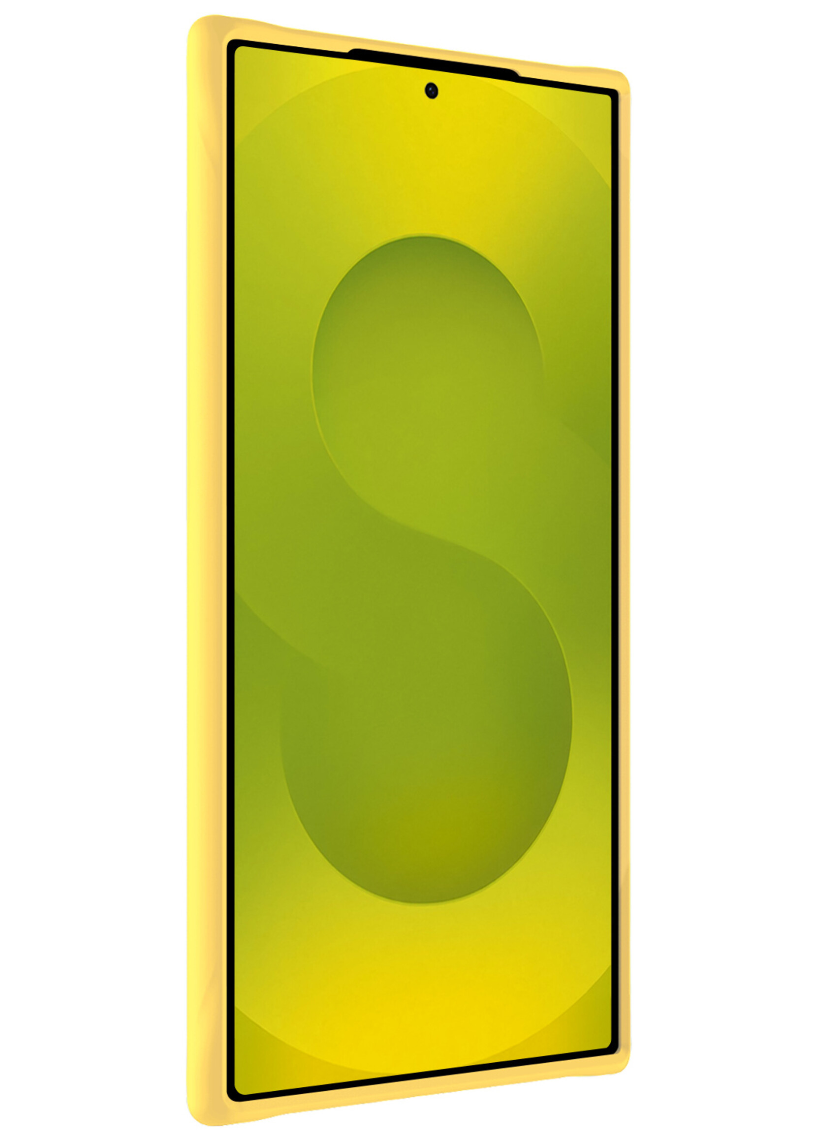 LUQ LUQ Samsung Galaxy S25 Ultra Hoesje Siliconen - Geel - 2 PACK