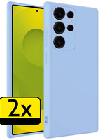 LUQ LUQ Samsung Galaxy S25 Ultra Hoesje Siliconen - Lichtblauw - 2 PACK