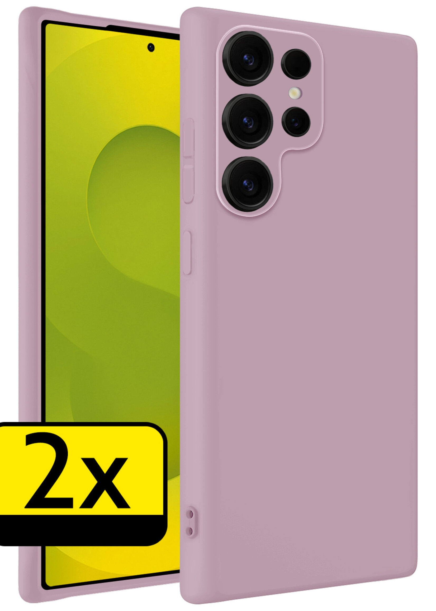 LUQ LUQ Samsung Galaxy S25 Ultra Hoesje Siliconen - Lila - 2 PACK