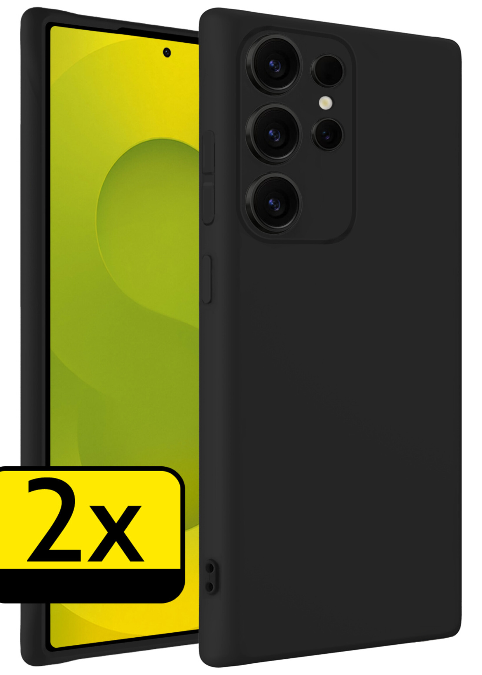 LUQ LUQ Samsung Galaxy S25 Ultra Hoesje Siliconen - Zwart - 2 PACK