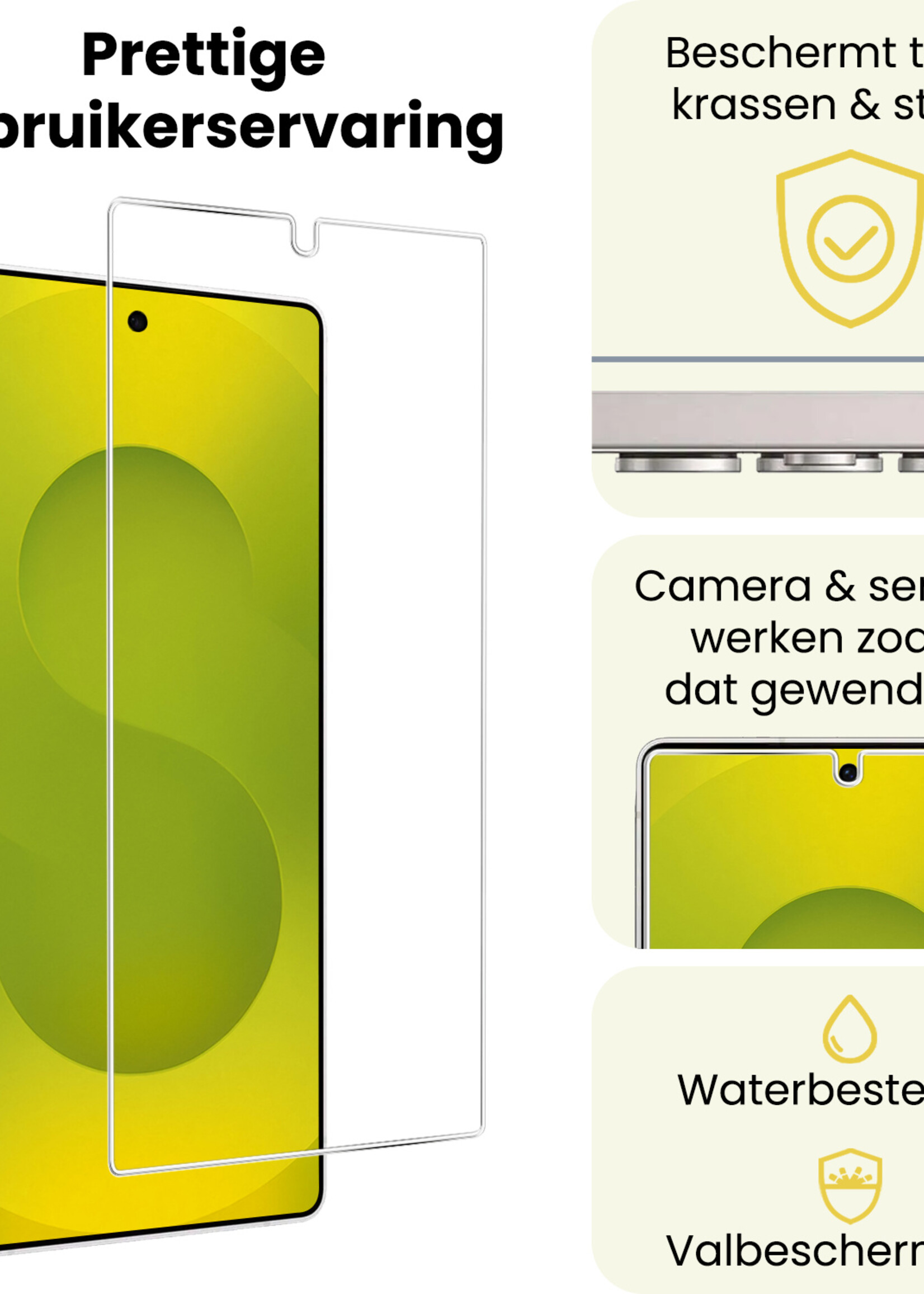 LUQ LUQ Samsung Galaxy S25 Ultra Screenprotector Met Installatieframe - 3 PACK