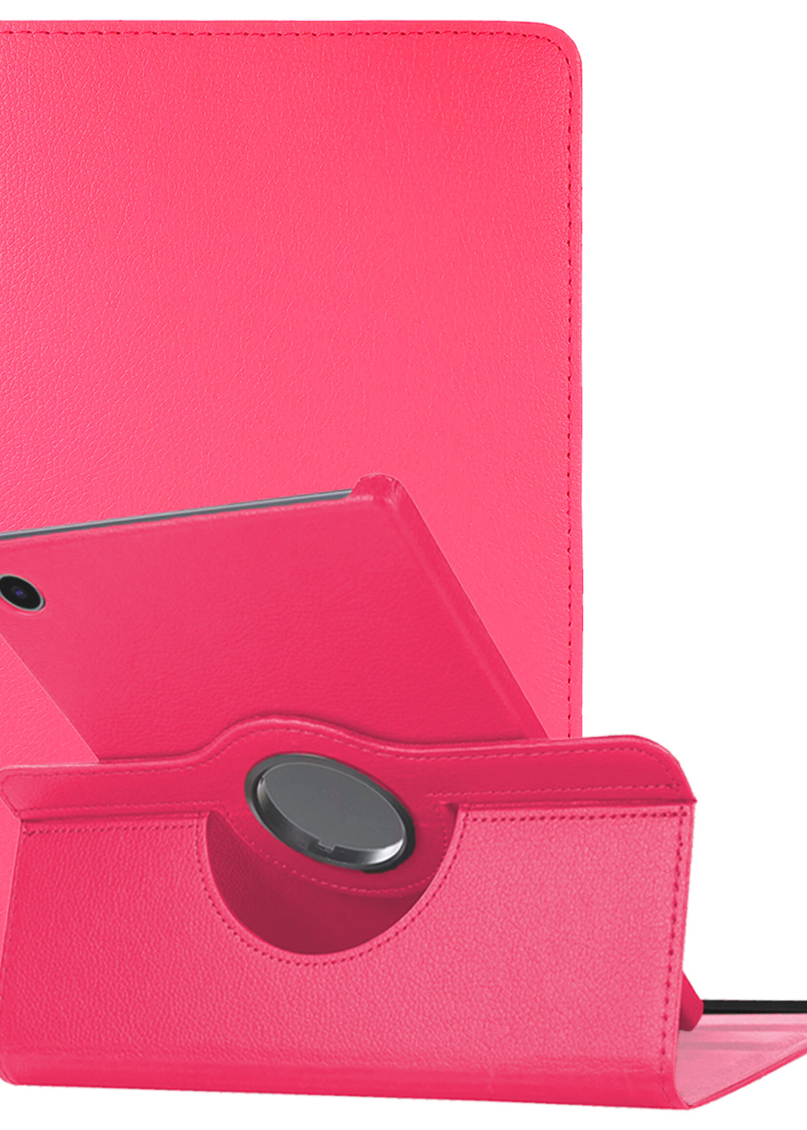 LUQ LUQ Samsung Galaxy Tab A9 Plus Hoes Draaibaar - Donkerroze