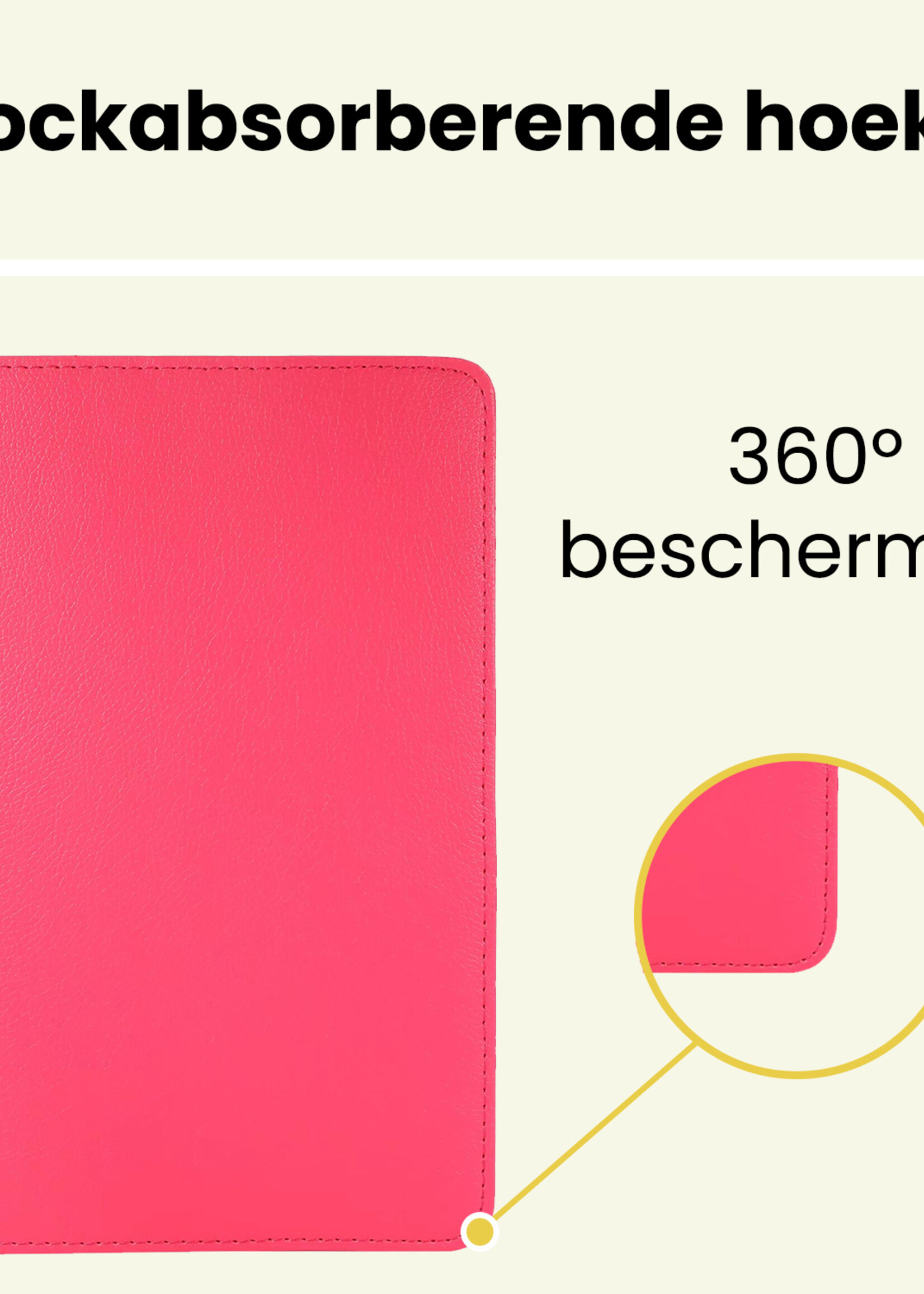 LUQ LUQ Samsung Galaxy Tab A9 Plus Hoes Draaibaar - Donkerroze