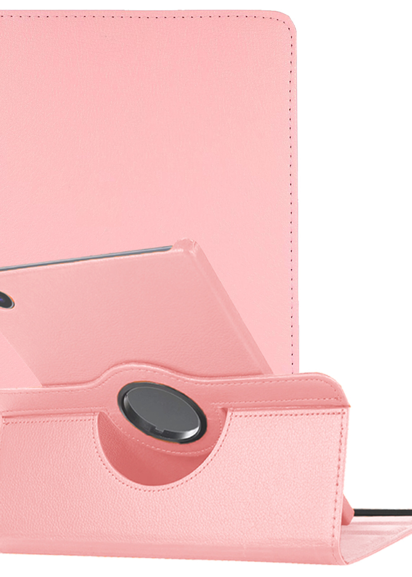 LUQ LUQ Samsung Galaxy Tab A9 Plus Hoes Draaibaar - Lichtroze