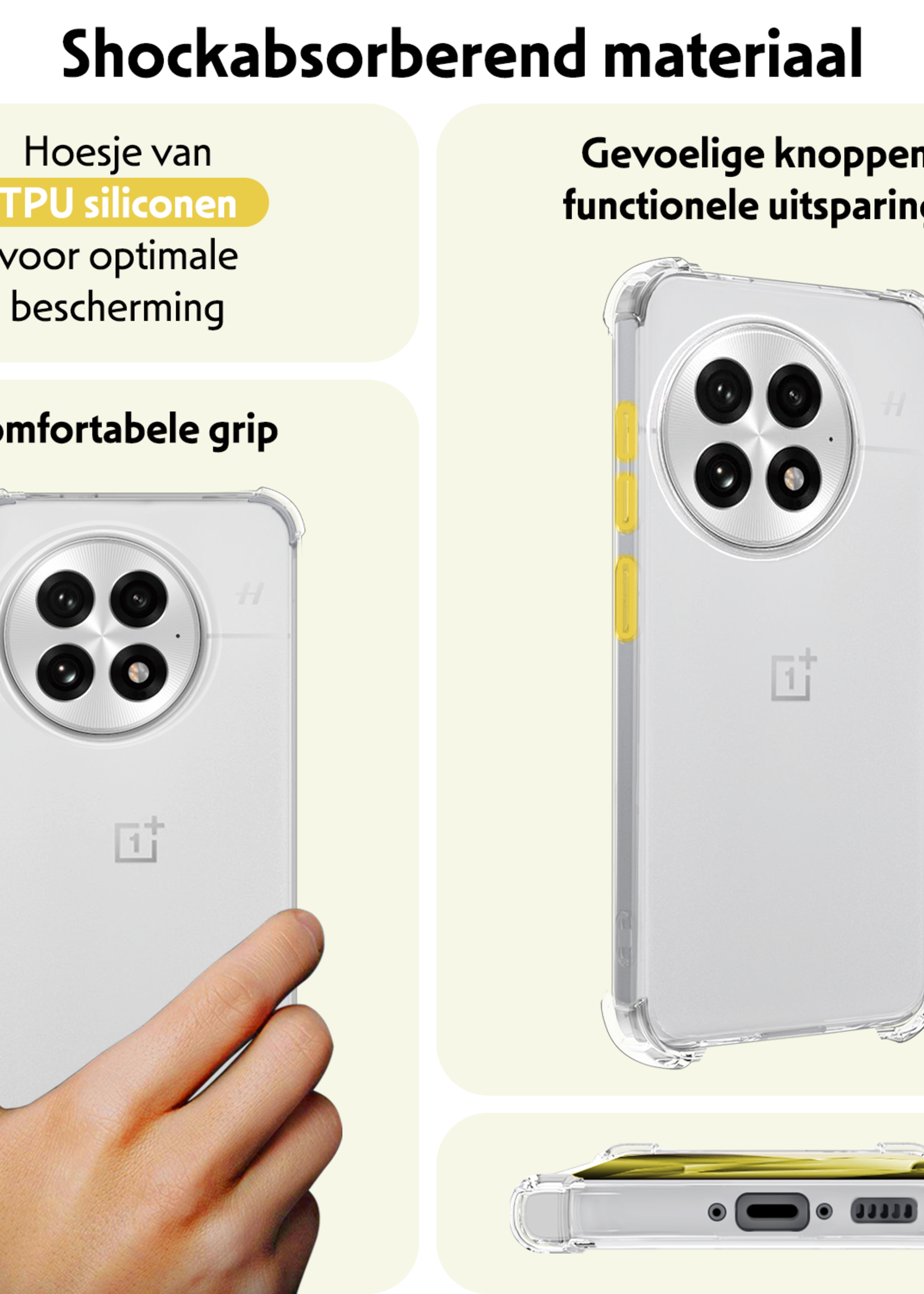 LUQ LUQ OnePlus 13R Hoesje Shockproof - Transparant