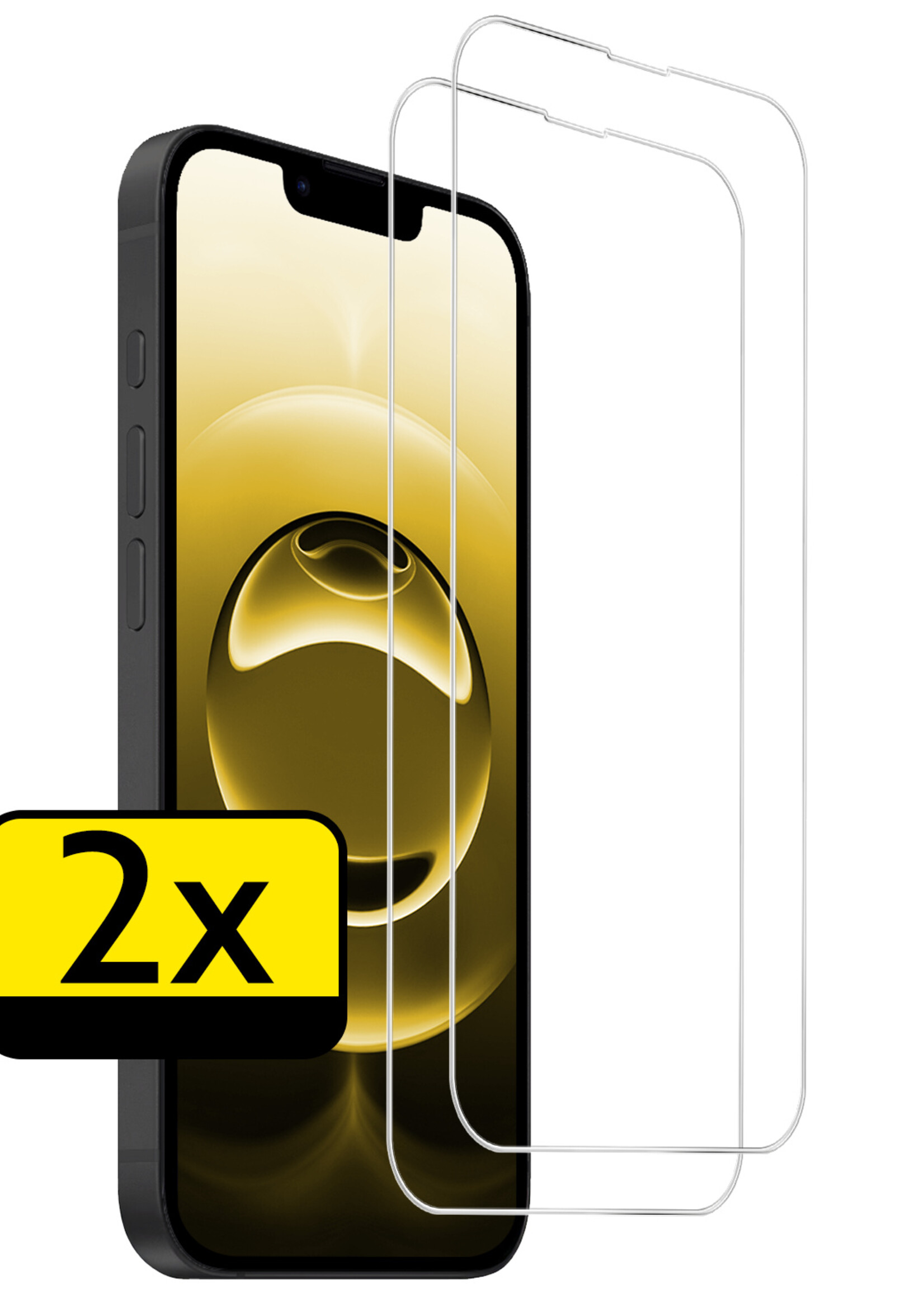 LUQ LUQ iPhone 16E Screenprotector Glas Met Dichte Notch - 2 PACK