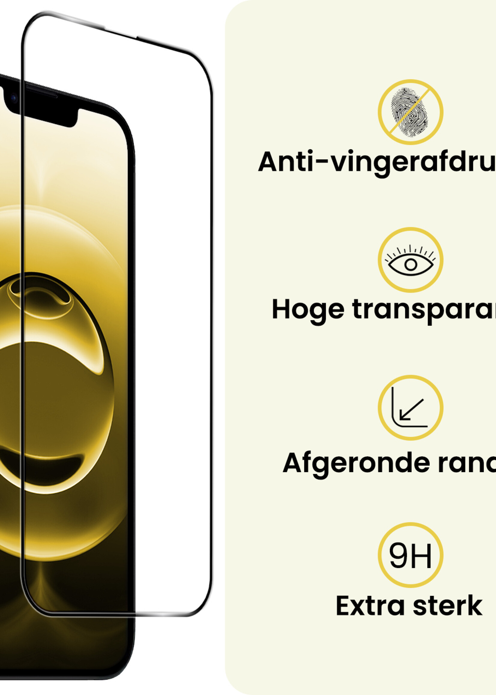 LUQ LUQ iPhone 16E Screenprotector Glas Full Cover 2D - 2 PACK