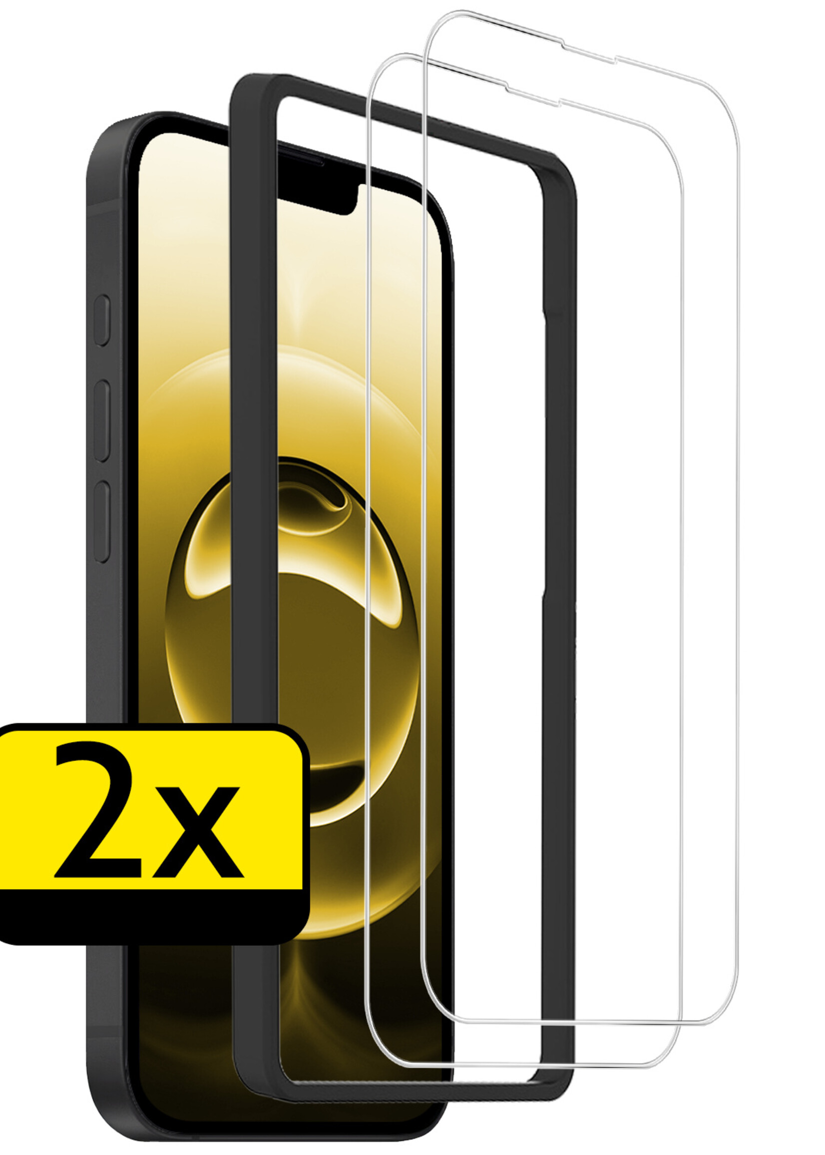 LUQ LUQ iPhone 16E Screenprotector Met Installatieframe - 2 PACK