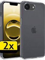 LUQ LUQ iPhone 16E Hoesje Siliconen - Transparant - 2 PACK