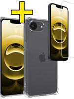 LUQ LUQ iPhone 16E Hoesje Shockproof Met Screenprotector Met Dichte Notch