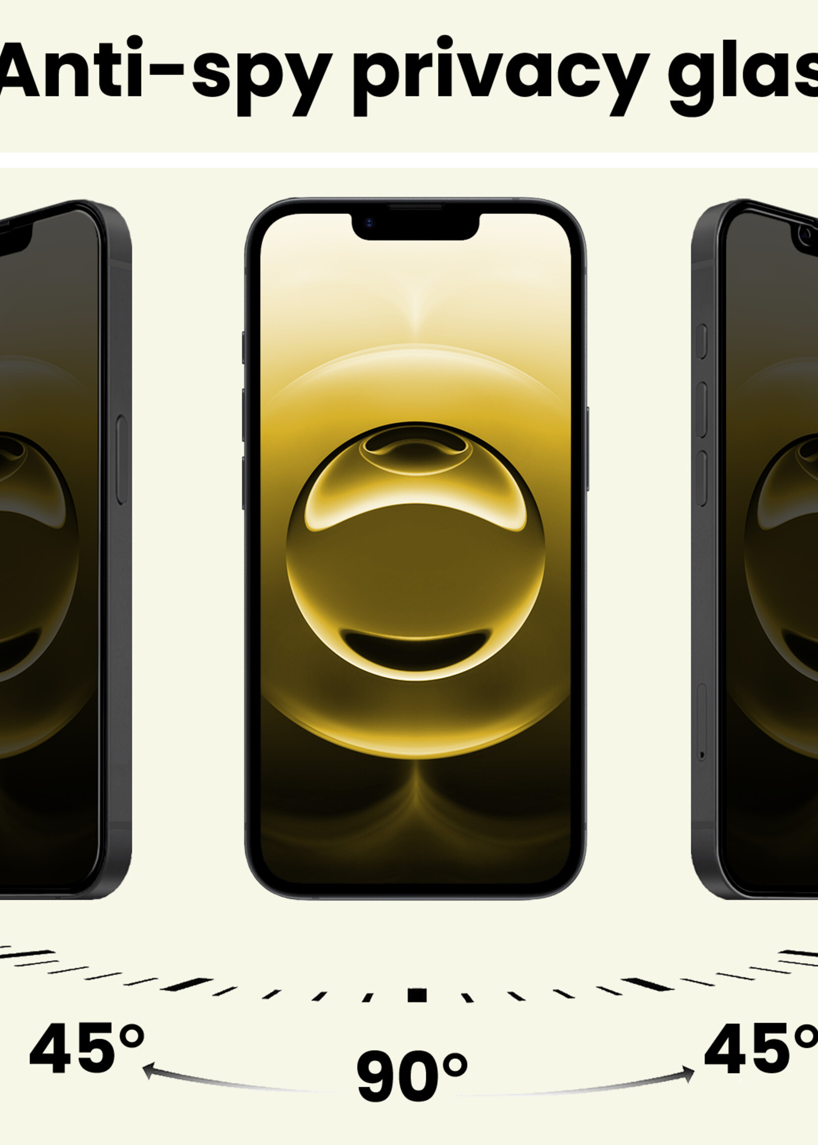 LUQ LUQ iPhone 16E Screenprotector Glas Privacy