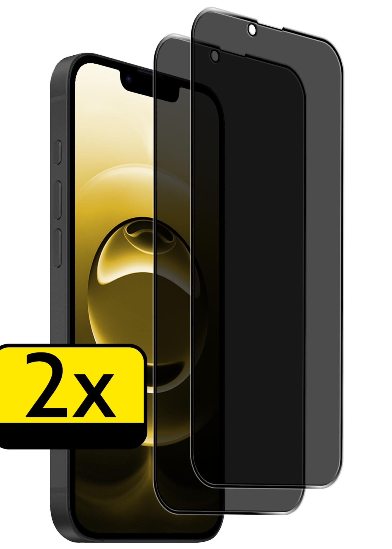 LUQ LUQ iPhone 16E Screenprotector Glas Privacy - 2 PACK