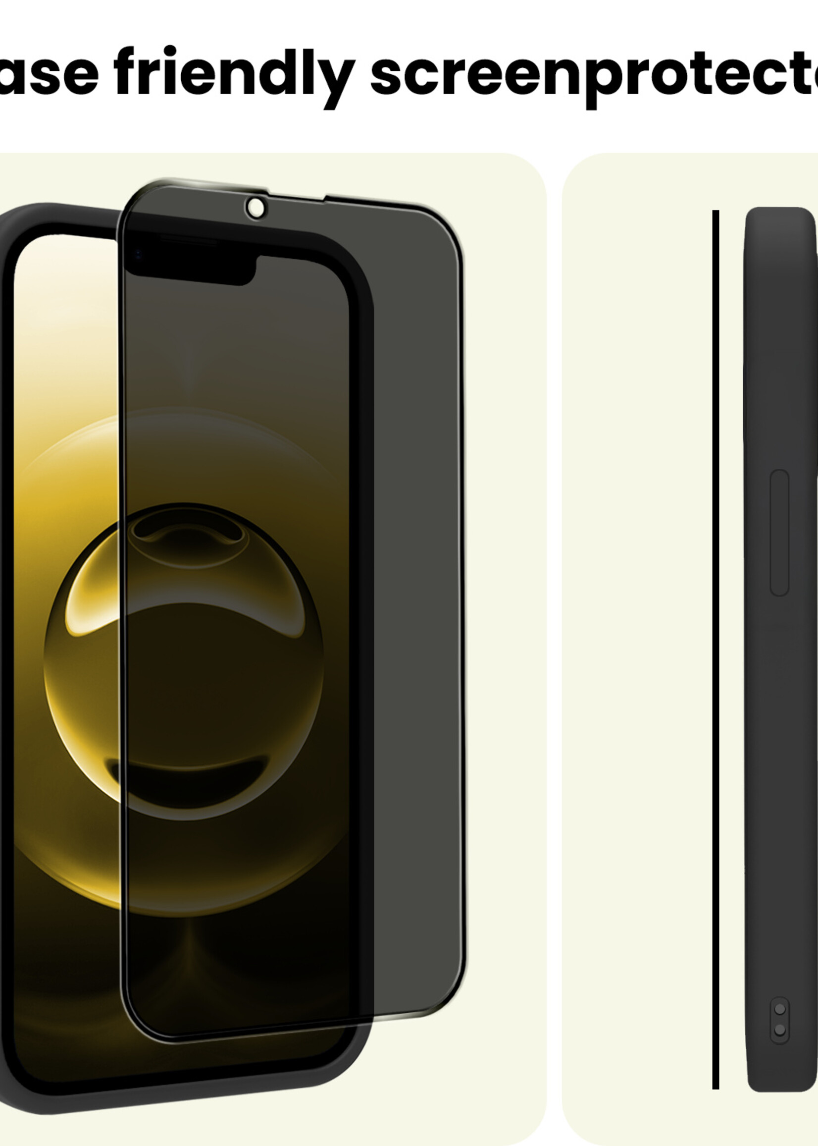 LUQ LUQ iPhone 16E Screenprotector Glas Privacy - 2 PACK